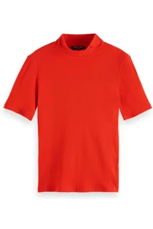 Scotch&Soda Damska koszulka Mock Neck Rib, , XS