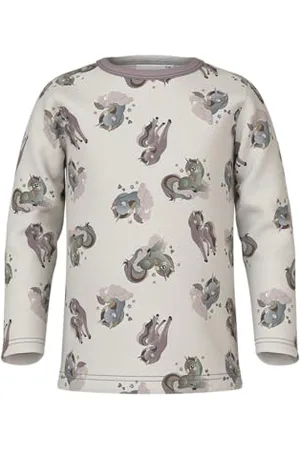NAME IT Dziewczęca koszulka z długim rękawem Nmfwillitus Wool Ls Top Noos, , 86 cm