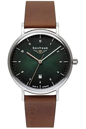 Bauhaus Zegarek męski kwarcowy z datą ze skórzanym paskiem 2140, , Standard-Größe, bransoletka