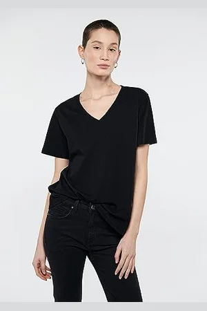Mavi Damska koszulka z dekoltem w serek, czarna, XL, , XL