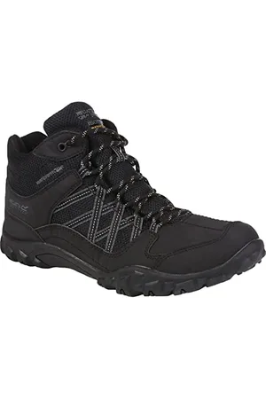 Regatta Męskie wodoodporne buty trekkingowe Edgepoint - Brair Lime Punch, Czarny, 47 EU