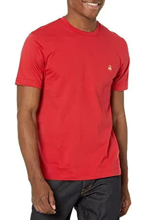 Brooks Brothers Męska koszulka z krótkim rękawem i okrągłym dekoltem z logo, , L