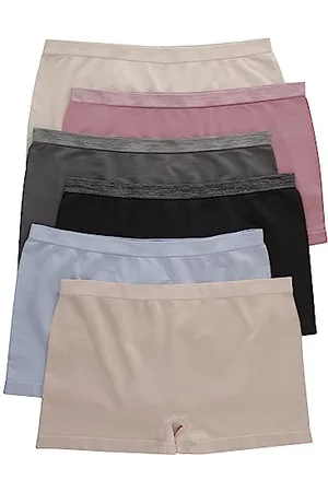 Hanes Damskie majtki bezszwowe Flex Fit Boyshort (6 sztuk) majtki fr Jungen, różne kolory, XL, Różnorodne kolory, XL