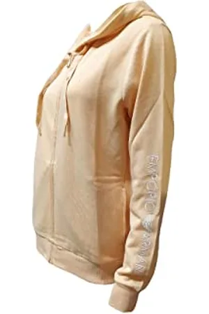 Emporio Armani Iconic Terry damska bluza z kapturem z zamkiem błyskawicznym, , XS