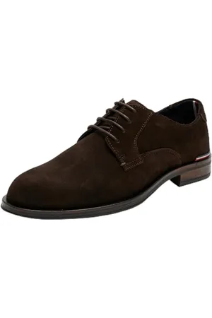 Tommy Hilfiger Męskie zamszowe buty CORE RWB Hilfiger (FM0FM04868) Derby, brązowe (Dark Coffee), 42 EU, , 43 EU