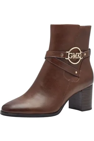 Marco Tozzi By Guido Maria Kretschmer Damskie botki Zip+Slip 2-85300-43 Modne kozaki, kasztan, 40 EU, , 40 EU
