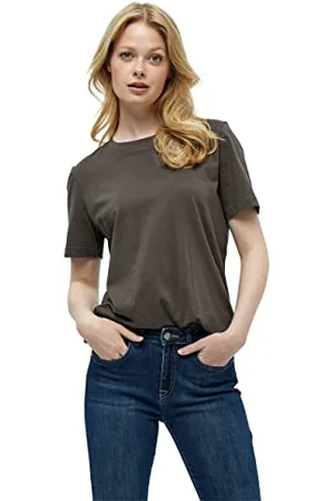 Minus Cathy Gots T-shirt z krótkim rękawem | T-shirt damski w kolorze białym | jesienna bluzka damska, , M