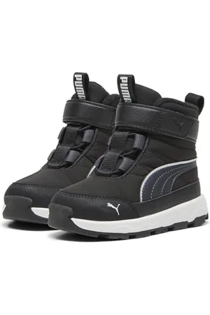 PUMA Unisex Baby Evolve Boot Ac+ Inf Sneaker, Czarny mocny szary biały, 4.5 UK Child