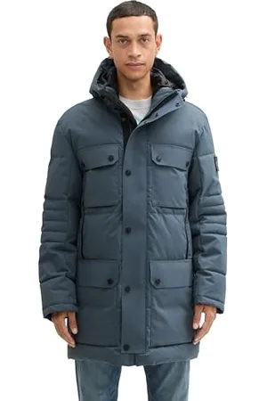 TOM TAILOR Męskie 1042524 Parka, 27604-Stormy Blue, M, , M