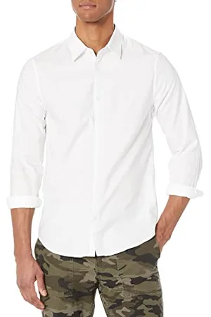 Armani Exchange A|X męska koszula Slim Fit Oxford, biała Oxford/7Blue/W, XL