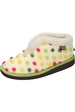 Manitu Damskie kapcie 340010-81, biały (offwhite), rozmiar 36 EU, , 36 EU