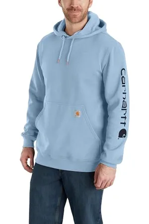 Carhartt Męska bluza z kapturem o średnim kroju z nadrukiem z logo średniej wagi, , XL