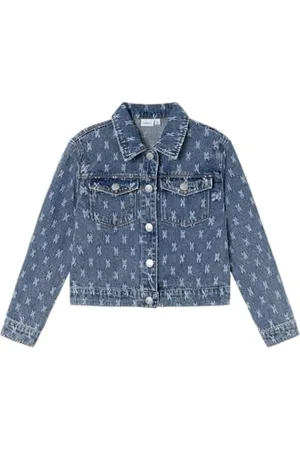NAME IT Dziewczęca kurtka NKFPHINE DNM 5352-ZA N, ciemnoniebieska, denim, 116, , 116