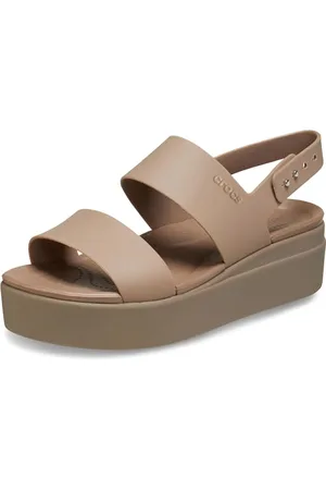 Crocs Brooklyn Low Wedge Sandały Kobiety, Brązowy, 36/37 EU