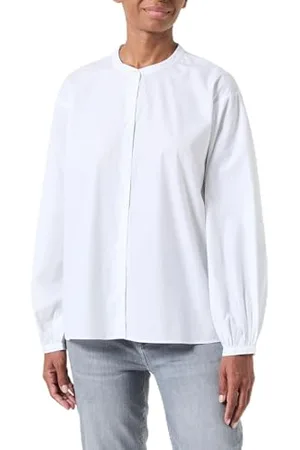 Tommy Hilfiger Damska bawełniana bluzka z dekoltem w serek LS WW0WW43567 L/S Bluzki, Th Optic White, 44, , 70