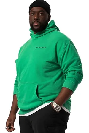 STHUGE Męskie, duże rozmiary, bluza z kapturem, oversize, nadruk z kapturem, kwas 1/1, , 3XL duże rozmiary