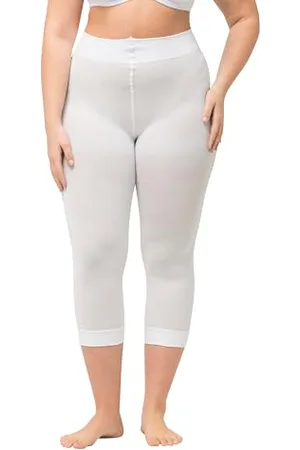 Ulla Popken Damskie duże rozmiary plus size rajstopy capri, 80 den, nieprzezroczyste 815580, , 46-48