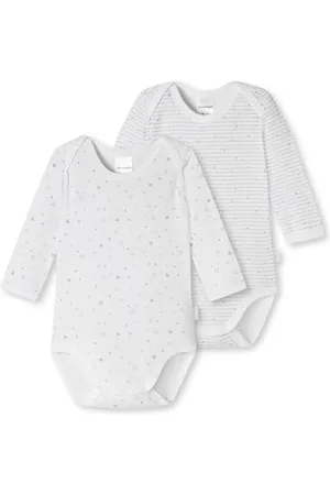 Schiesser Unisex Baby 2 PACK Wickelbody mit Knöpfen - 100% Organic Bio Baumwolle - Größe 56 bis 104