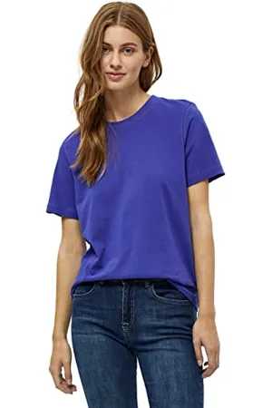 Minus Cathy Gots T-shirt z krótkim rękawem | T-shirt damski w kolorze białym | jesienna bluzka damska, , XS