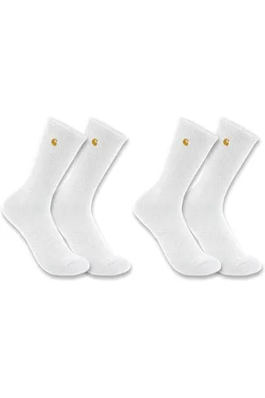 Carhartt Męskie skarpety Force Midweight Crew Socks, 2 sztuki, białe, rozmiar L, , Large