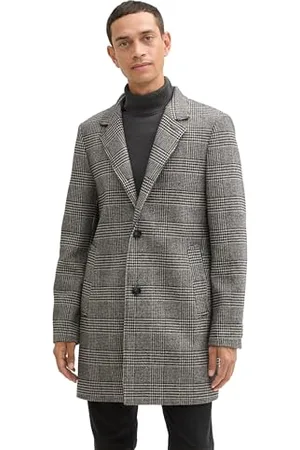TOM TAILOR Męski płaszcz 1042474, 32806-Ecru Black Houndstooth, L, , L