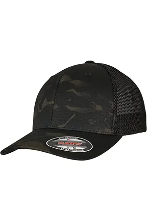 Flexfit Yupoong czapka z daszkiem typu trucker Cap ze wzorem Multicam Camo, przepuszczająca powietrze dzięki spodniej stronie z siateczki, regulacja rozmiaru dzięki zapięciu z tworzywa sztucznego