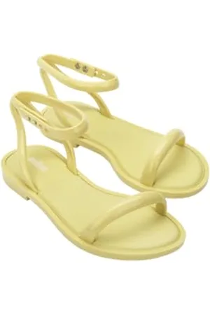 Melissa Wave Sandal AD, płaskie sandały damskie, żółte, 40 EU, , 40 EU