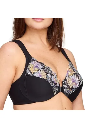 Glamorise #1245 Damski biustonosz Wonderwire z zapięciem z przodu, z fiszbinami, 90G