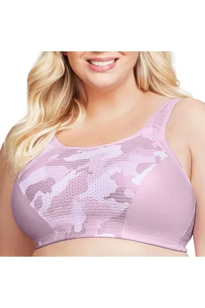 Glamorise Biustonosz sportowy, pełne zabudowanie, Plus Size Custom Control bez fiszbin #1166, 100C