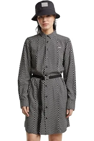 G-Star Belted Shirt Dress Long Sleeve, , L