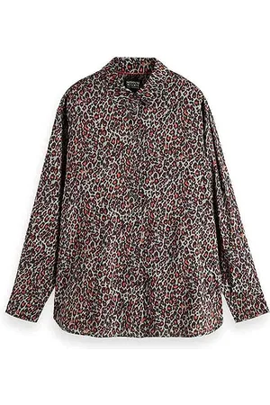 Scotch&Soda Damska koszulka oversize z nadrukiem, , 40