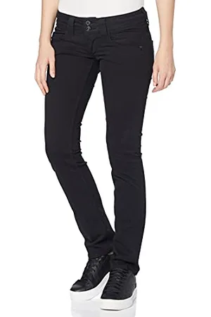 Pepe Jeans Damskie dżinsy Venus Regular Fit Low Waist Authentic Rope, czarny (czarny), 27W / 32L