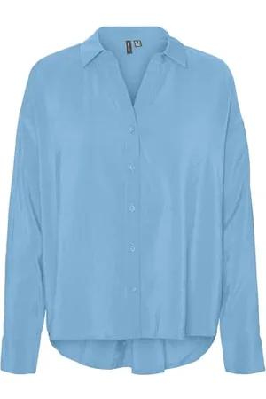 VERO MODA VMQUEENY LS Oversize Shirt WVN GA NOOS, , XL
