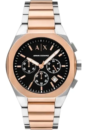 Armani Exchange Męski analogowy zegarek kwarcowy z paskiem ze stali nierdzewnej AX4181, , bransoletka