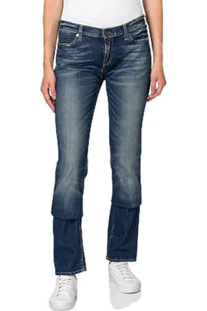 True Religion Damskie jeansy hight Waist Blue Tencel Straight jeansy damskie