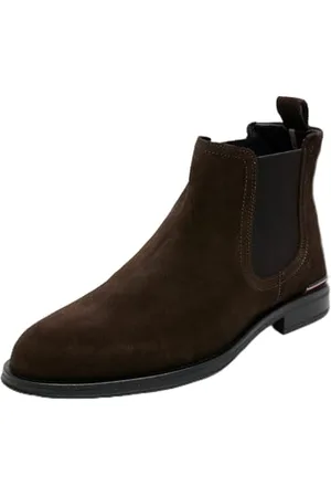 Tommy Hilfiger Męskie buty CORE RWB Hilfiger Zamszowe Chelsea (FM0FM04757) Botki, brązowe (Dark Coffee), 46 EU, , 46 EU