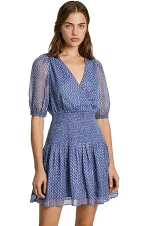 Pepe Jeans Damska sukienka Nikki, niebieska, XL, , XL