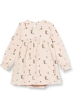 Müsli By Green Cotton Baby Girls Botany l/s Dress Body Base Layer, Nightingale/Bark/Poetry Green, 92, Nightingale/Bark/Poetry Green, 92 cm