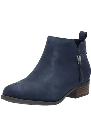 TOMS Damskie botki Dahlia, granatowe, zamszowe/płótno dziedzictwa, 38, , 37.5 EU