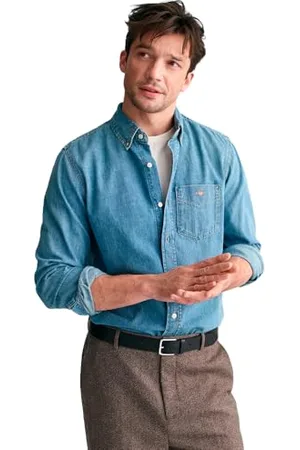 GANT REG Denim Shirt, , XL