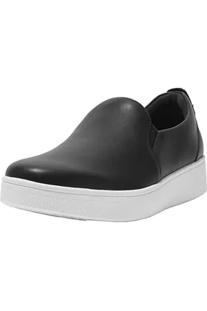 FitFlop Rally Leather Slip on Skate Sneakersy Damskie, Urban White, 45 EU, , 45 EU
