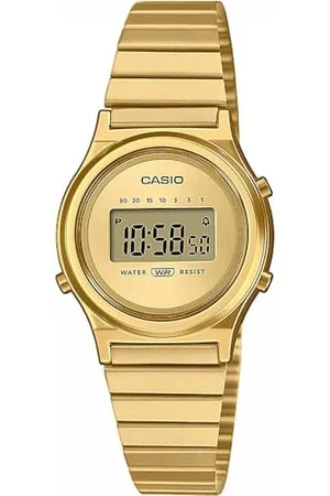 Casio Damski zegarek cyfrowy LA700WEG-9AEF Golden Steel, klasyczny, Klasyczny