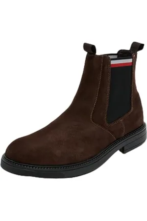 Tommy Hilfiger Męskie buty HILIFGER Zamszowe Chelsea (FM0FM05191), brązowe (Cocoa), 39 EU, , 40 EU
