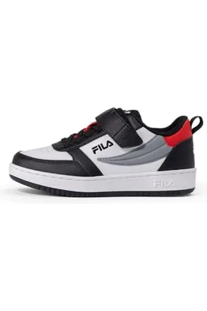Fila Mixed Kids Rega Nf Velcro Basket dla dzieci, Biały Czarny Red, 28 EU