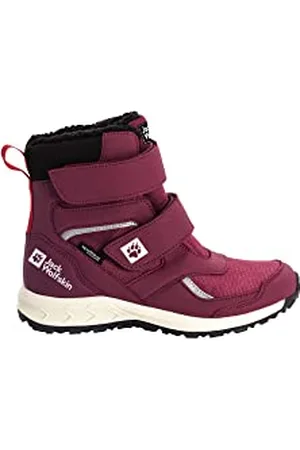 Jack Wolfskin Dzieci uniseks WOODLAND WT TEXAPORE HIGH VC K buty śnieżne, burgundy/Czerwony, 33 EU