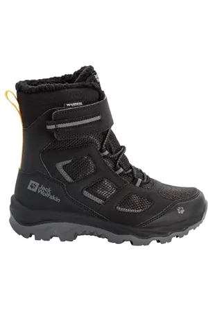 Jack Wolfskin Dzieci uniseks VOJO WT TEXAPORE HIGH K buty na zewnątrz, phantom/burly Żółty XT, 32 EU