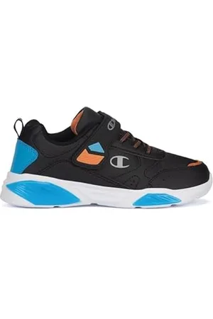 Champion Wave PU B PS Low, Sneakers, Nero/BLU/Arrancione (KK011), 31.5 EU, , 31.5 EU