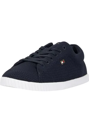 Tommy Hilfiger Damskie sznurowane trampki z flagą Fw0fw08074 Cupsole, , 37 EU