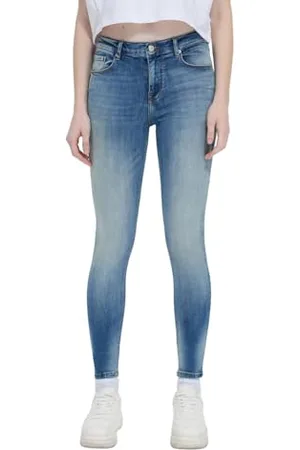 LTB Jeans Damski Amy X - Skinny Fit z wysoką talią i zamkiem błyskawicznym w kolorze niebieskim z mieszanki bawełny - rozmiar W30L32, , 30W / 32L
