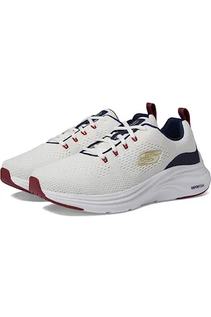 Skechers Męskie tenisówki Vapor Foam, Biała Siatka Syntetyczna Granatowa Czerwona Wykończenie, 43 EU